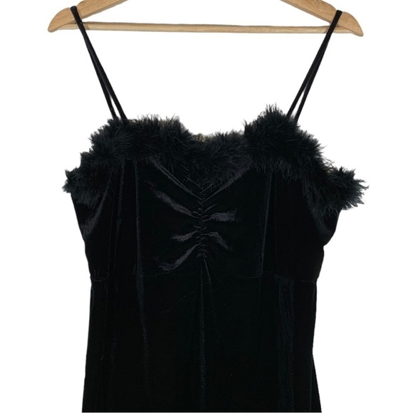 Vintage Stella Velvet Sleeveless Mini Dress Size Medium - Picture 3 of 9